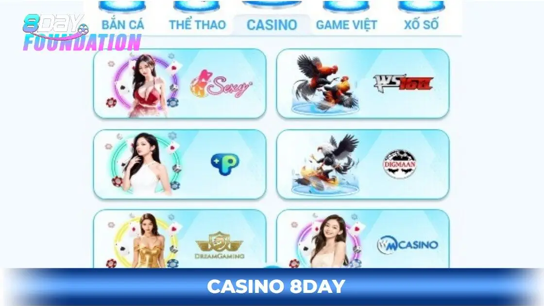 giới thiệu casino 8day